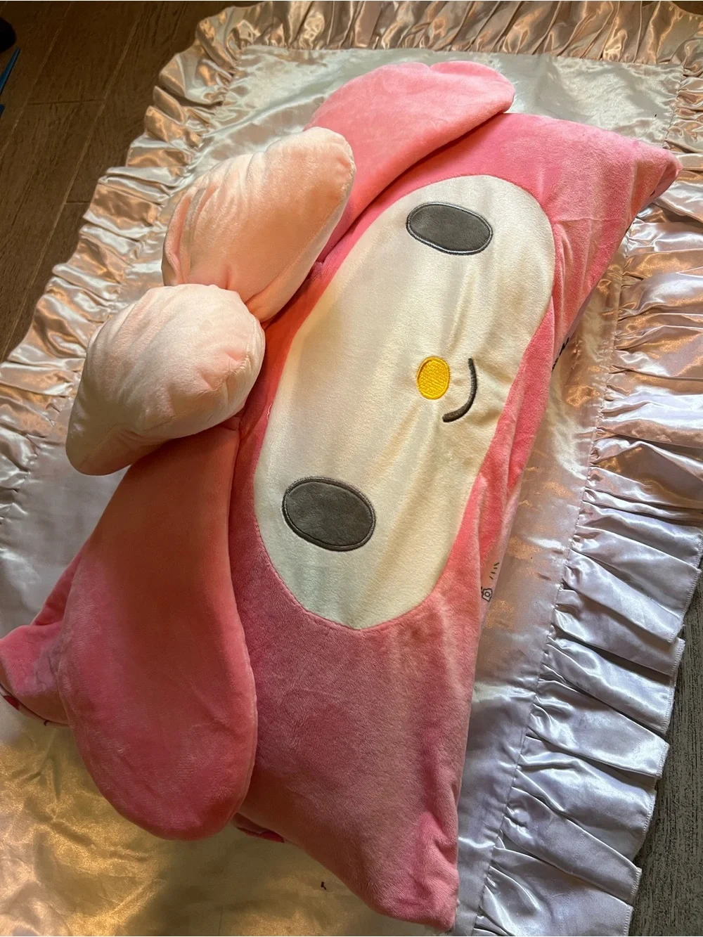 Sanrio My Melody Plush Body Pillow Pink White Brand New!